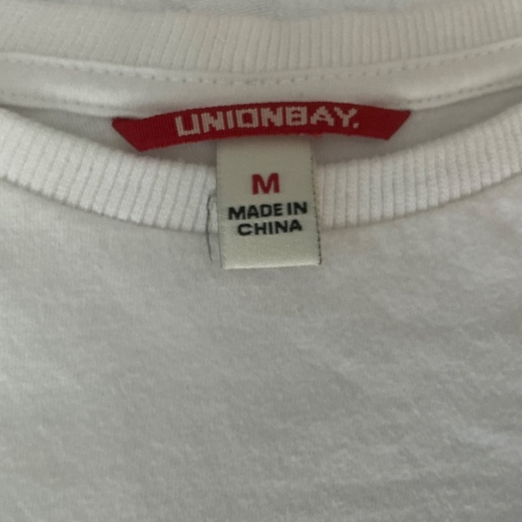 Vintage Union Bay throwback skater t striped cropped cute fitted size medium - Picture 2 of 4